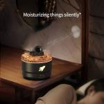 Flame Cannon Humidifier Aroma Diffuser with Jellyfish Smoke Ring Mist LED
