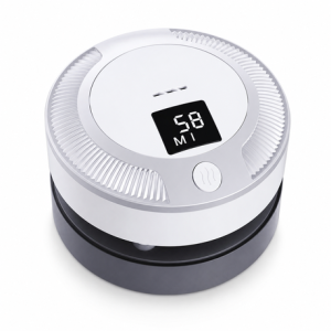 Compact Air Purifier with Digital Display & Carbon Filter - Pearl White