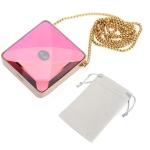 Portable Crystal Necklace Air Purifier USB Charge US Plug 100-240V Purple