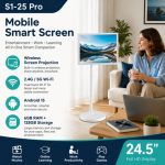 24.5" Smart Touch Screen, Android 15 FHD Display, 6GB+128GB WiFi
