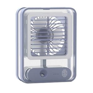 Portable Air Transparent Spray Light Fan with 3-Speed Wind Gears
