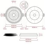 Range Hood Carbon Filters 190mm-Black 2 Piece Set, Carbon Charcoal Filter