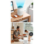 Home Small Air Purifier 3 Speed Wind Timer Night Light Child Lock EU Plug