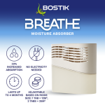 Bostik Breathe Humidity Absorber, Dehumidifier + 2 Free Tabs