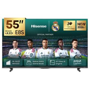 Hisense 55" E8S 144Hz 4K MiniLED Smart TV with FreeSync Premium