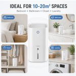 AUREY Mini Dehumidifier 850ml, Quiet Portable Moisture Absorber
