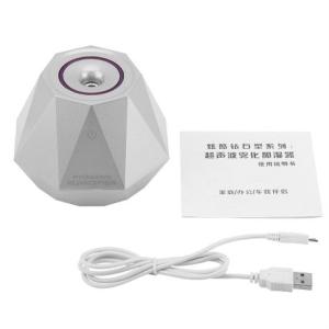 180ml Mini Diamond Shape Air Humidifier Aroma Diffuser Silver
