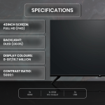 Volkano 43" Full HD D-LED Whale OS Smart TV with Dolby Audio