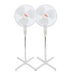 Eurolux - Standing Fan 3 Blades White Motor Power 50w - Pack of 2