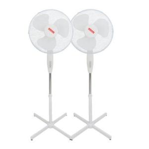 Eurolux - Standing Fan 3 Blades White Motor Power 50w - Pack of 2