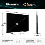 Hisense Smart TV - 65" Q6Q 4K Smart QLED TV with Quantum Dot & Dolby Vision