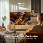 VJCSTAR 55" Smart TV with 4K UHD QLED HDR & Dolby Audio Eye Care, Android