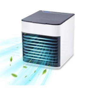 Portable Mini Air Cooler with LED Light and Humidifier Function - White
