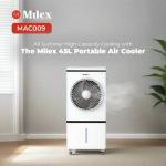 Milex 45L Portable Air Cooler - 150W High-Capacity Cooling with Remote