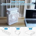 Portable Air Fan, Evaporative Air Cooler with 7 Colors LED Light