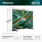 Hisense 85" E8S 144Hz 4K MiniLED Smart TV with FreeSync Premium