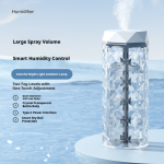 LF-103 Crystal Desktop Humidifier with 7-Color LED Light & USB Power