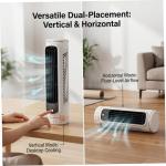 Portable Bladeless Tower Fan with 3D Air Circulation