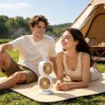 Dual 350 Rotatable Head Rechargeable Desk Fan