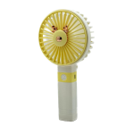 Rechargeable Foldable Mini Handheld / Desktop USB Fan - Yellow