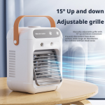 Portable USB Mini Air Cooler & Humidifier with Ice Box - White